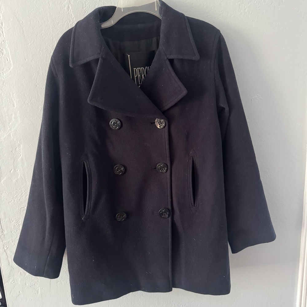 J. Percy Women's Elegant Navy Blue Peacoat Size 6 Vintage